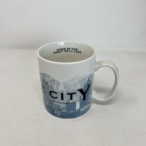 Starbucks 2002 Salt Lake City Barista Skyline Series Coffee Mug Series One